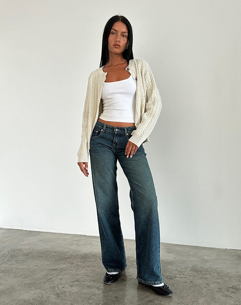 Image of Low Rise Parallel Jeans in Bright Blue