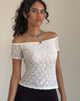 Image of Mageina Bardot Top in Lace Ivory