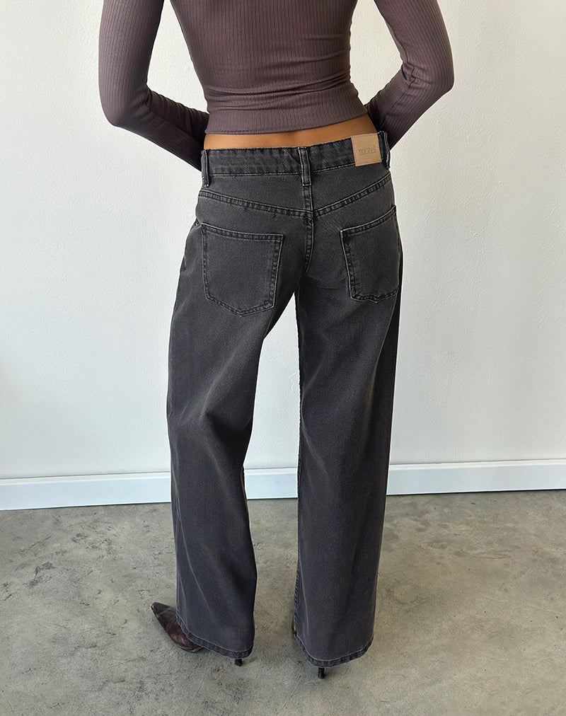 Image of Low Rise Parallel Jeans in Vintage Black