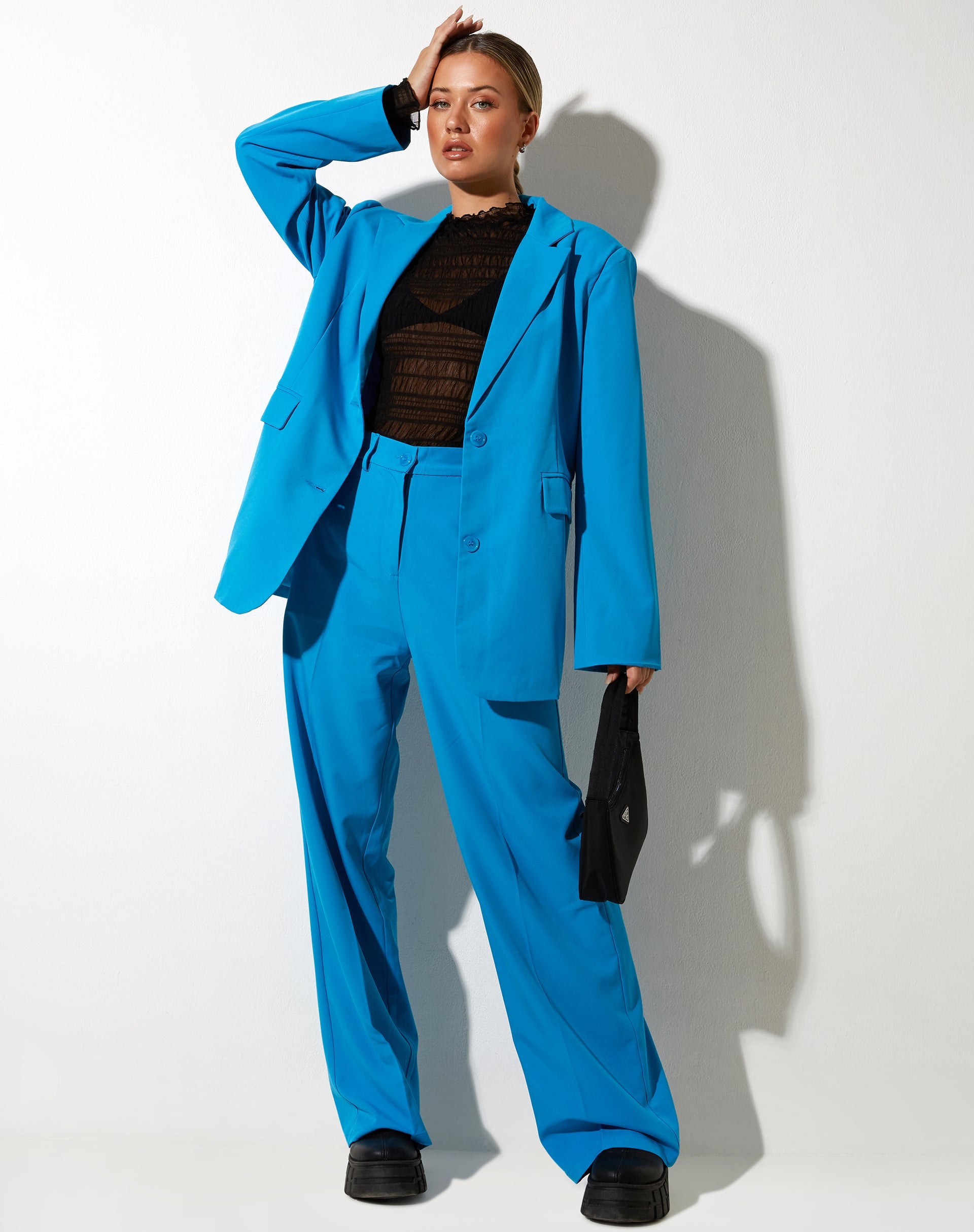 image of Maiwa Blazer in Tailoring Blue