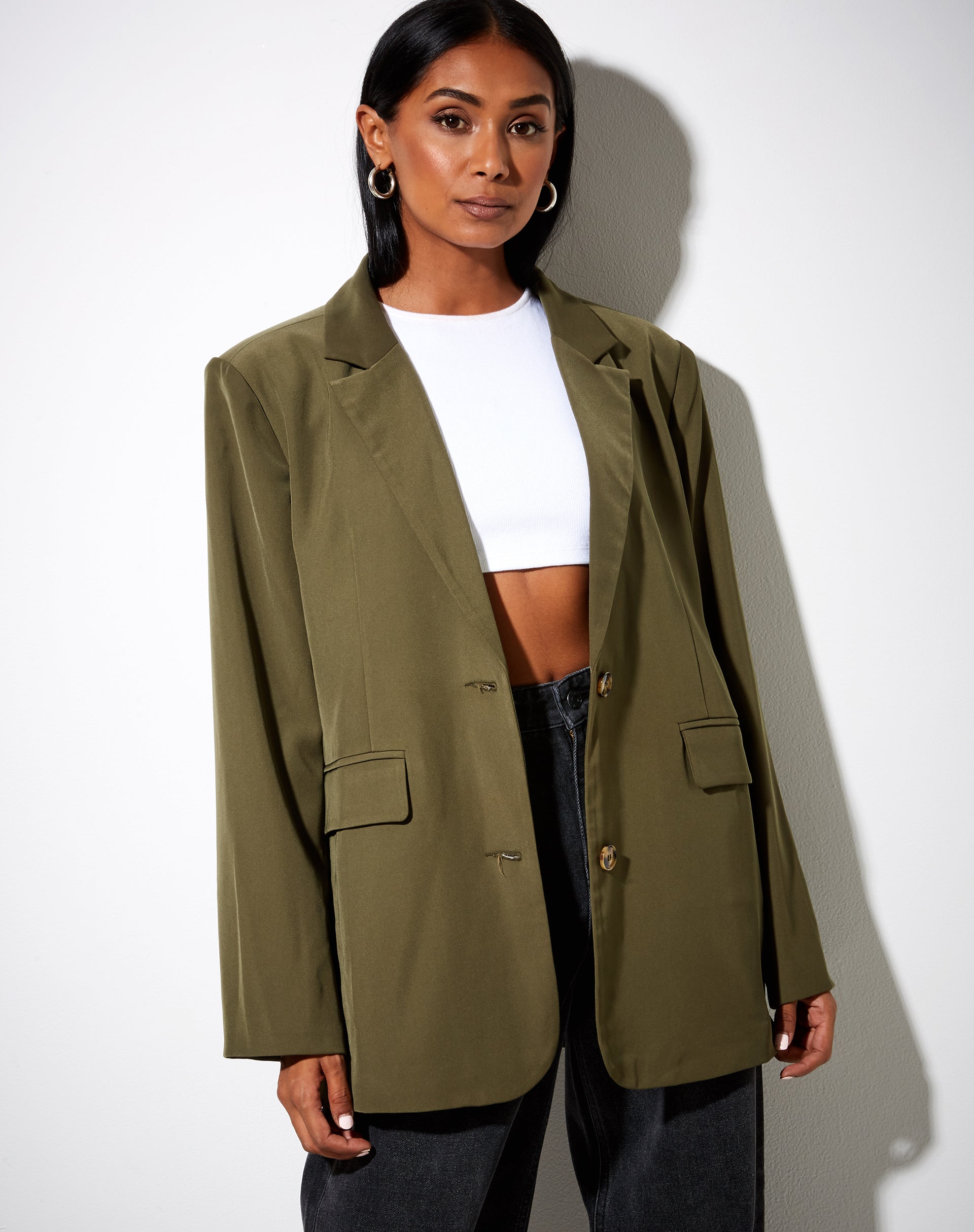 Image of Maiwa Blazer in Khaki