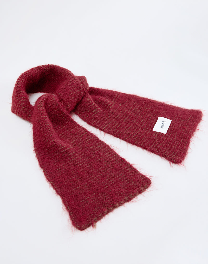 Image of Scarf in Plain Burgundy