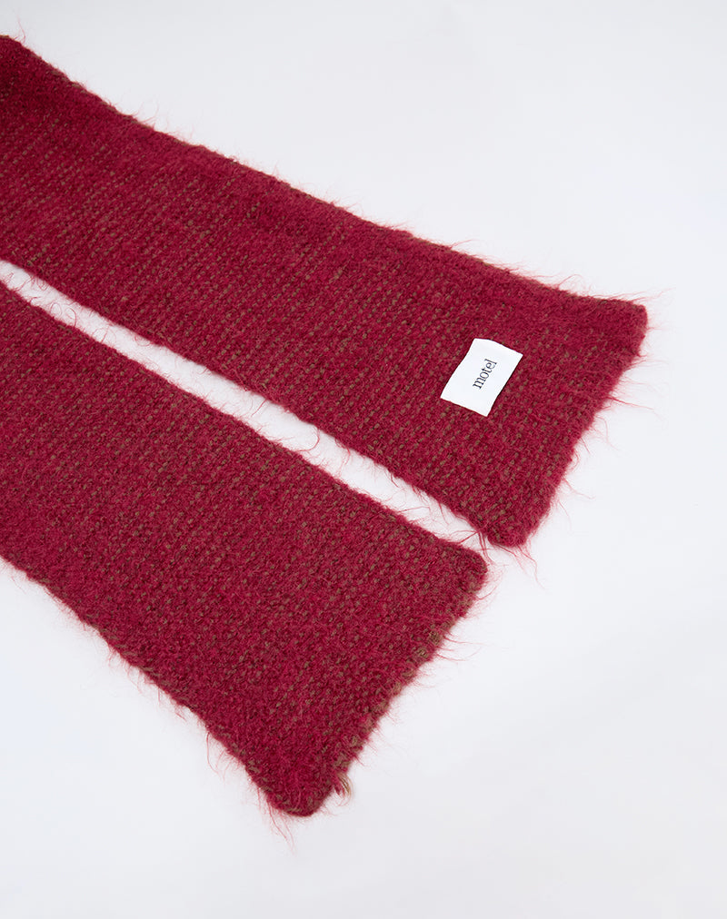 Scarf in Plain Burgundy