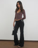 Image of Mardhu Trouser with Double Buckle in Tailoring Black