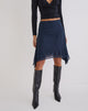 Image of Marella Midi Skirt in Chiffon Blue Graphite