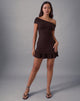 Image of Maufa Mini Dress in Jersey Bitter Chocolate
