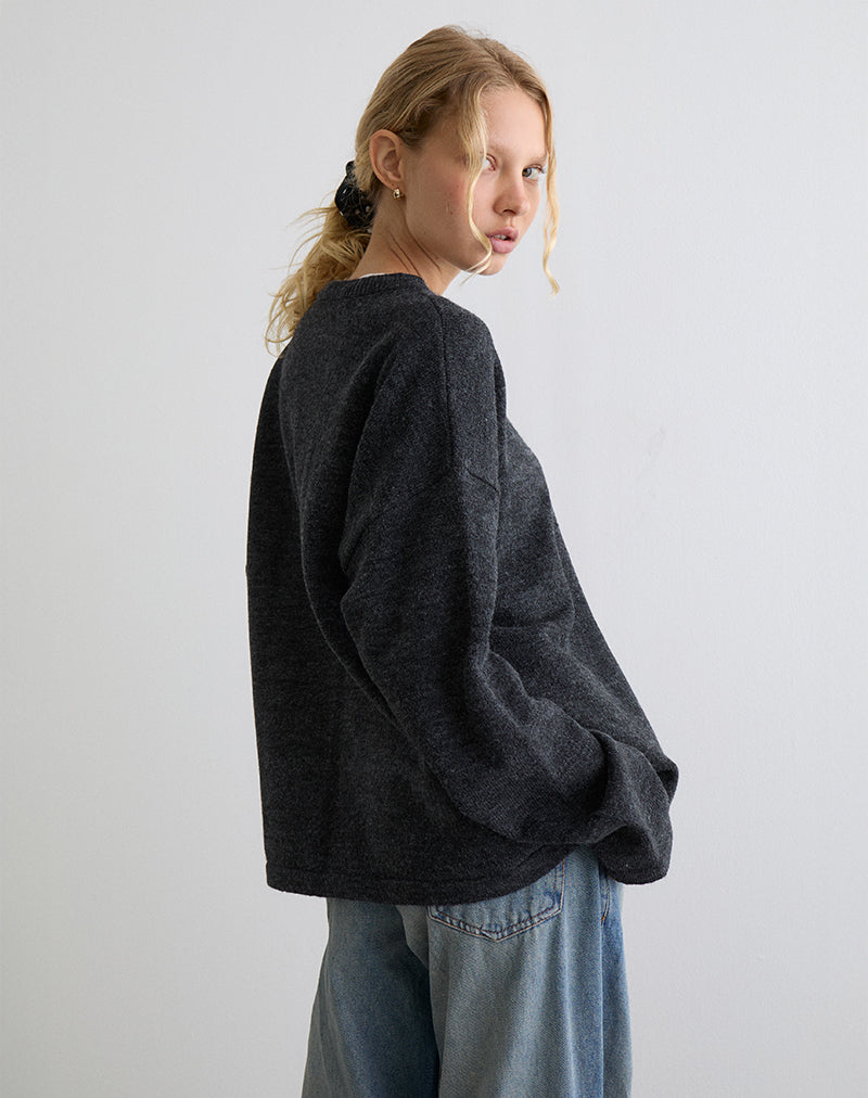 Image of Maureen Cardigan in Dark Grey
