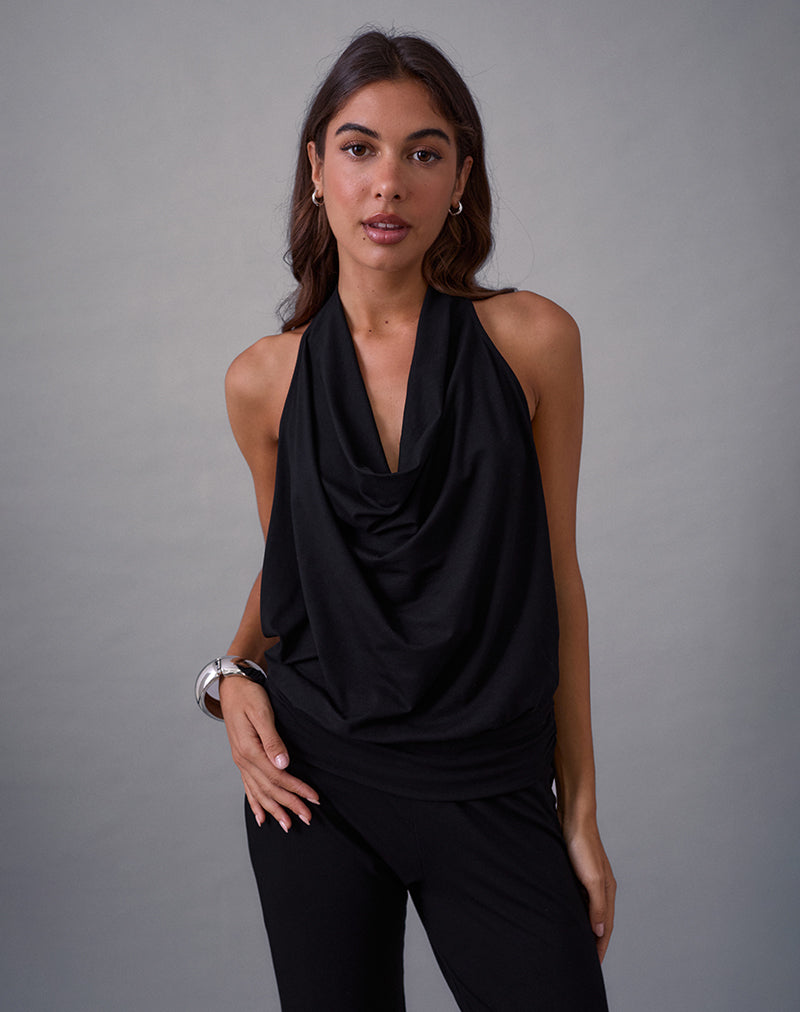 Image of Mayla Backless Jumpsuit in Black