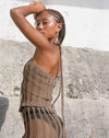 Image of Phoebe Halterneck Knitted Top in Desert Taupe