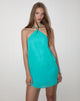 Image of Milaya Mini Dress in Chiffon Aqua