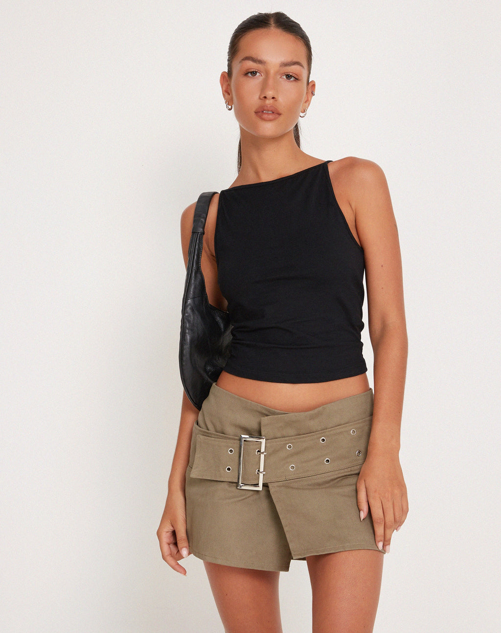 Moa Mini Skirt in Khaki