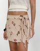 Image of Mokono Mini Skirt in Bloom Leafy Taupe