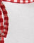 White with Red Gingham Binding