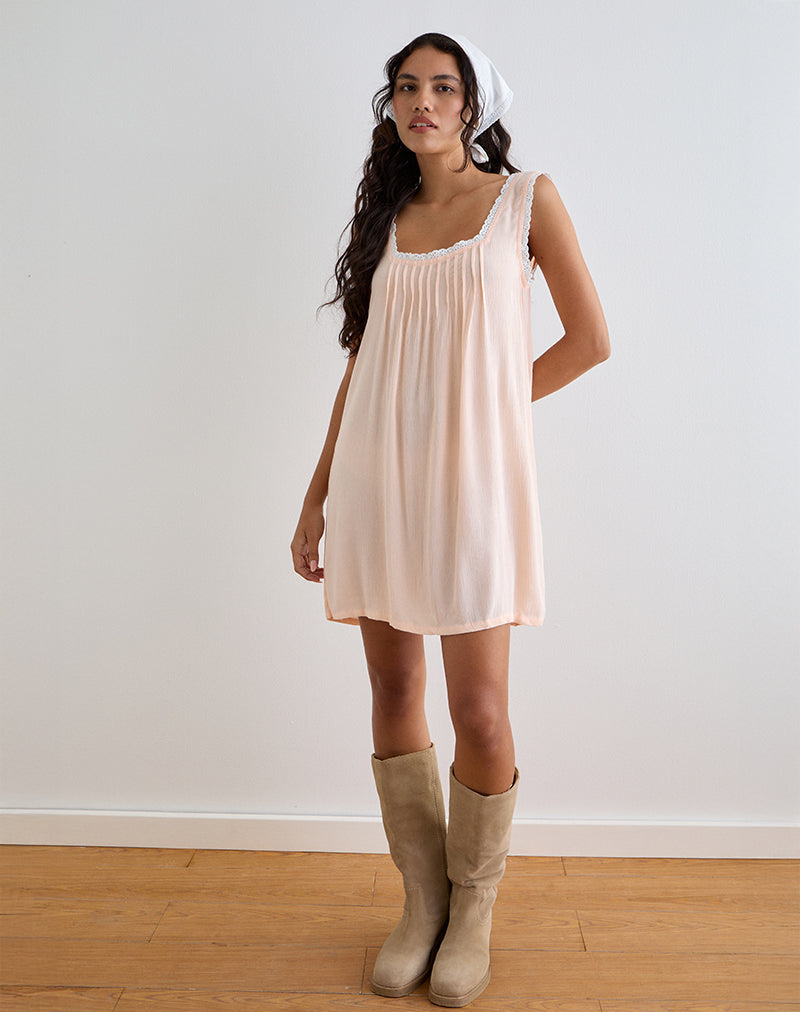 Image of Musta Sleeveless Mini Dress in Scallop Shell