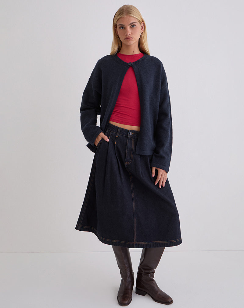 Maureen Cardigan in Dark Navy