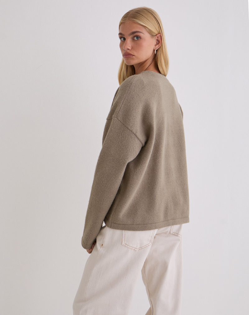 Image of Maureen Cardigan in Taupe