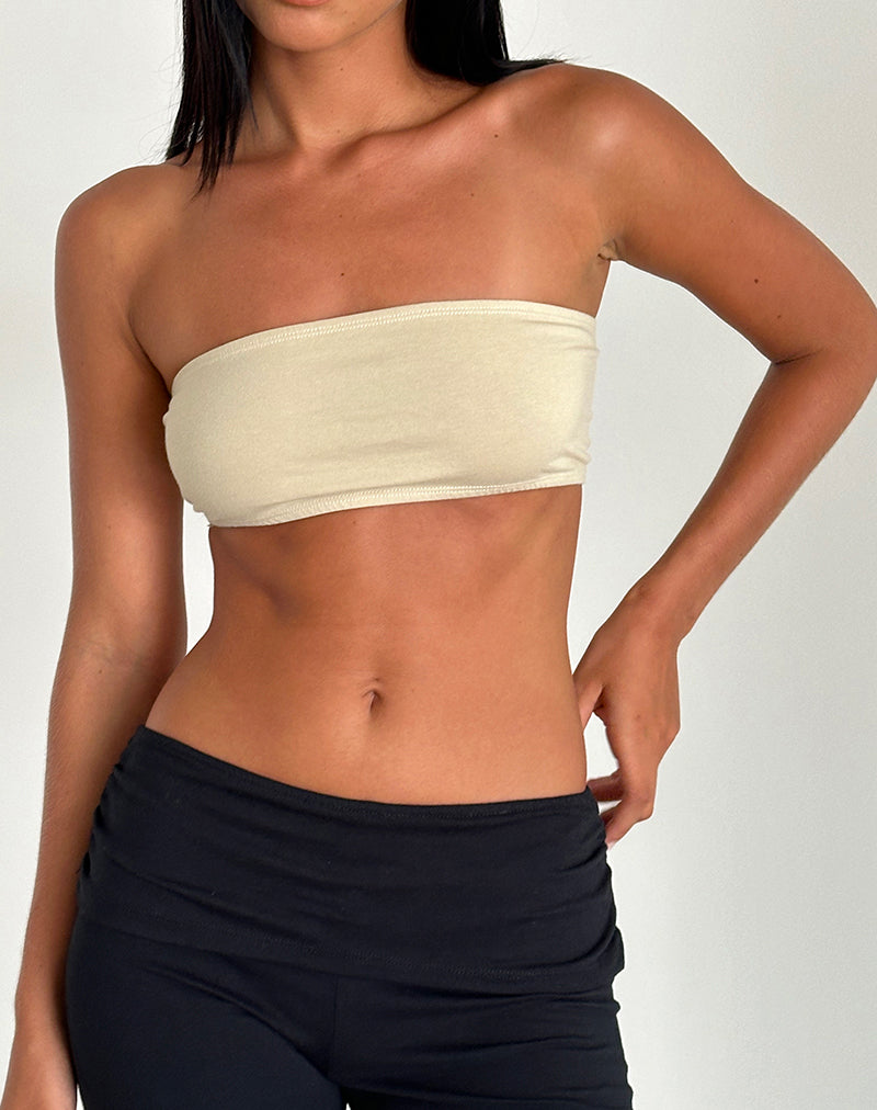 image of Nabel Micro Tube Top in Coconut Milk