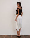 Image of Cinta Low Rise Midi Skirt in Ivory