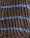 Brown with Blue Stripe