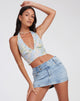 Image of Nanda Crop Top in Washed Out Pastel Floral