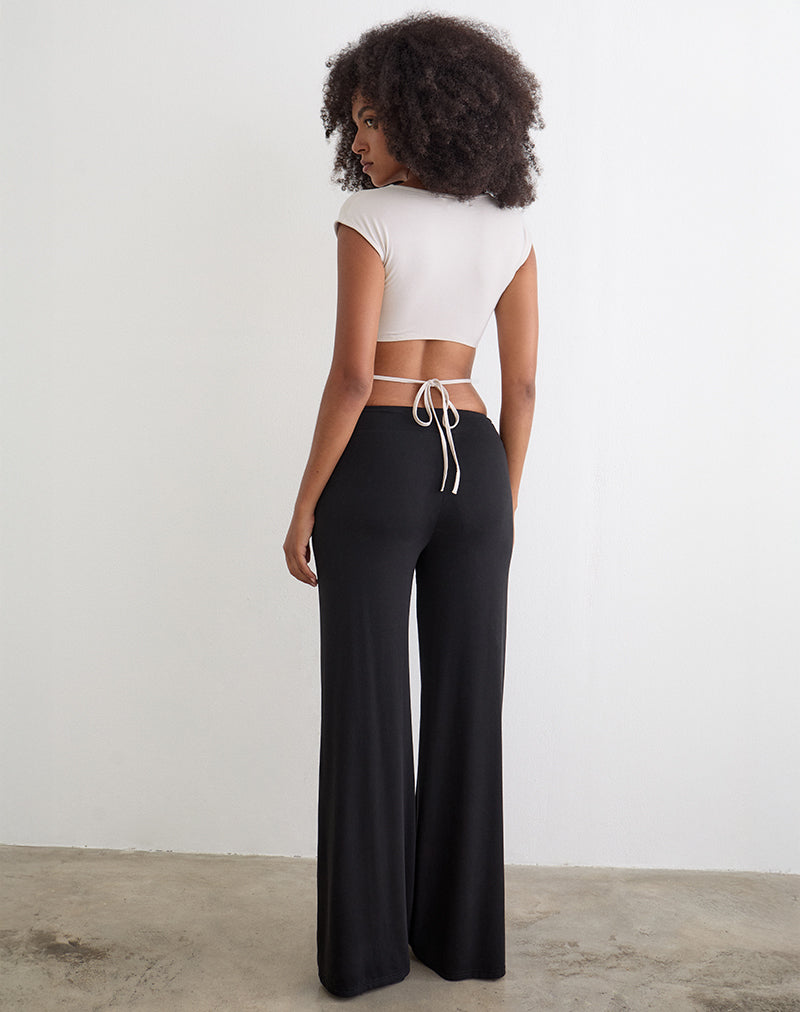 Netan Crossover Top in Cannoli Cream