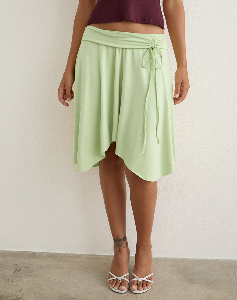 Image of Joonmir Midi Skirt in Rayon Jersey Pistachio