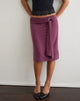 Image of Niju Midi Skirt with Silver Ring in Cupro Deep Purple