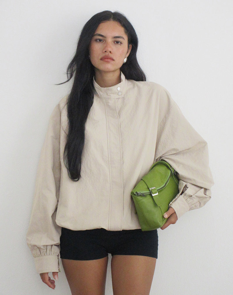 Niorun Zip Jacket in Nylon Light Taupe