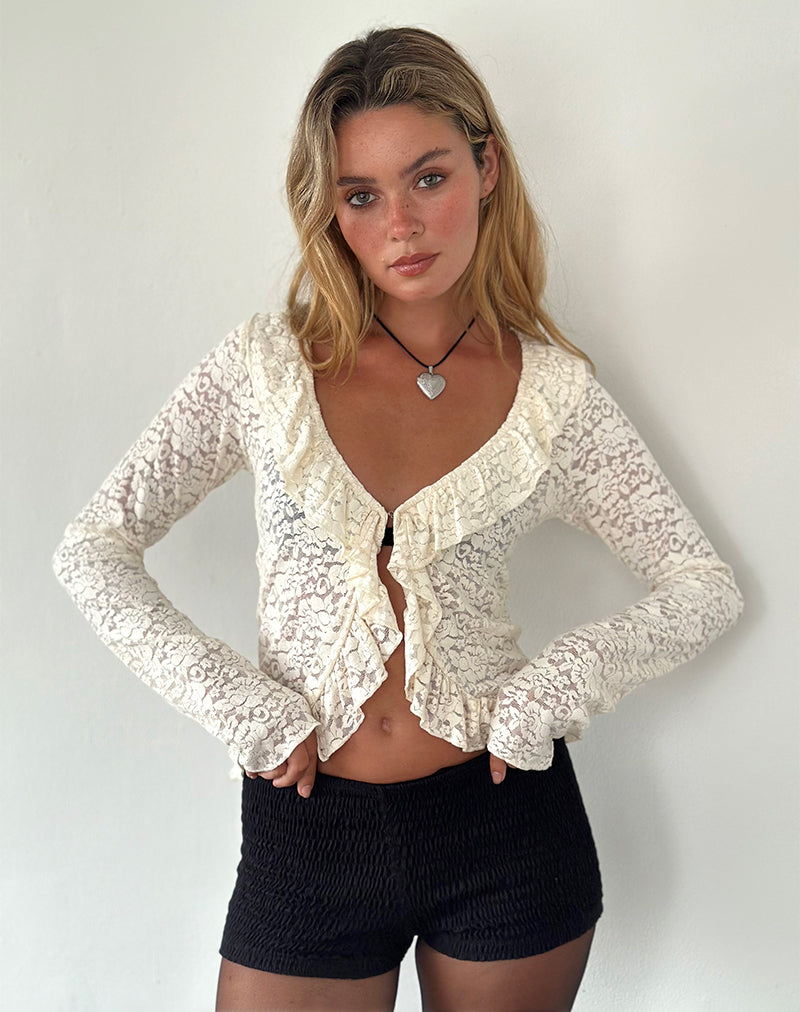 Image of Noemi Cardi in Rose Lace Ivory