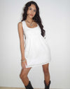 Image of Noja Mini Dress in Broderie Anglaise White