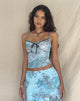 Image of Norde Cami Top in Blue Paisley Abstract Rustic