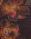 Brown with Orange Vibrant Lotus Print