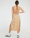 image of Nosita Midi Dress in Picnic Print Brown