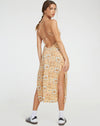 image of Nosita Midi Dress in Picnic Print Brown