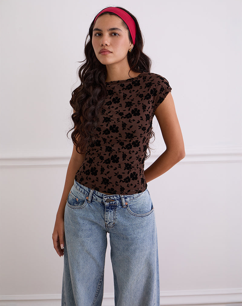 Nova Top in Garden Floral Brown