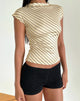Image of Nova Slinky Top in Yellow Diagonal Stripe