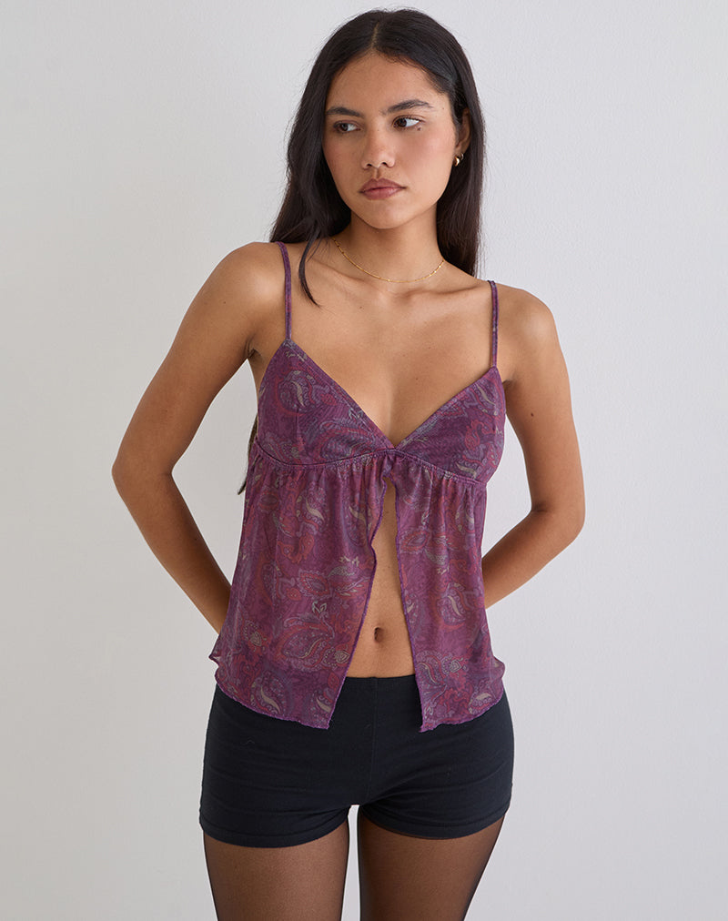 Image of Nukara Butterfly Top in Regal Paisley Purple