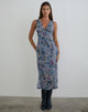 Image of Olydia Midi Dress in Chiffon Shadow Lily Blue