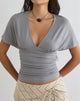 Image of Osari Plunge Batwing Top in Jersey Grey