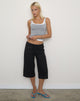 Image of Yuni Capri Trouser in Linen Black
