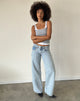 Image of Low Rise Roomy Jeans in 80's Light Wash Blue