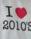 Grey Marl with I Love 2010's Print