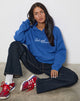 Image of Oversized Hoodie in Cobalt Blue with Cool Girl Graphic