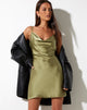 Image of Paiva Slip Dress in Satin Olive