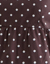 Brown with Medium Polka White