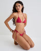 Image of Pami Bikini Top in Red with Studs