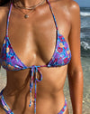 Image of Pamita Bikini Top in Washed Out Floral Purple