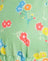 Green Floral with Pink Binding