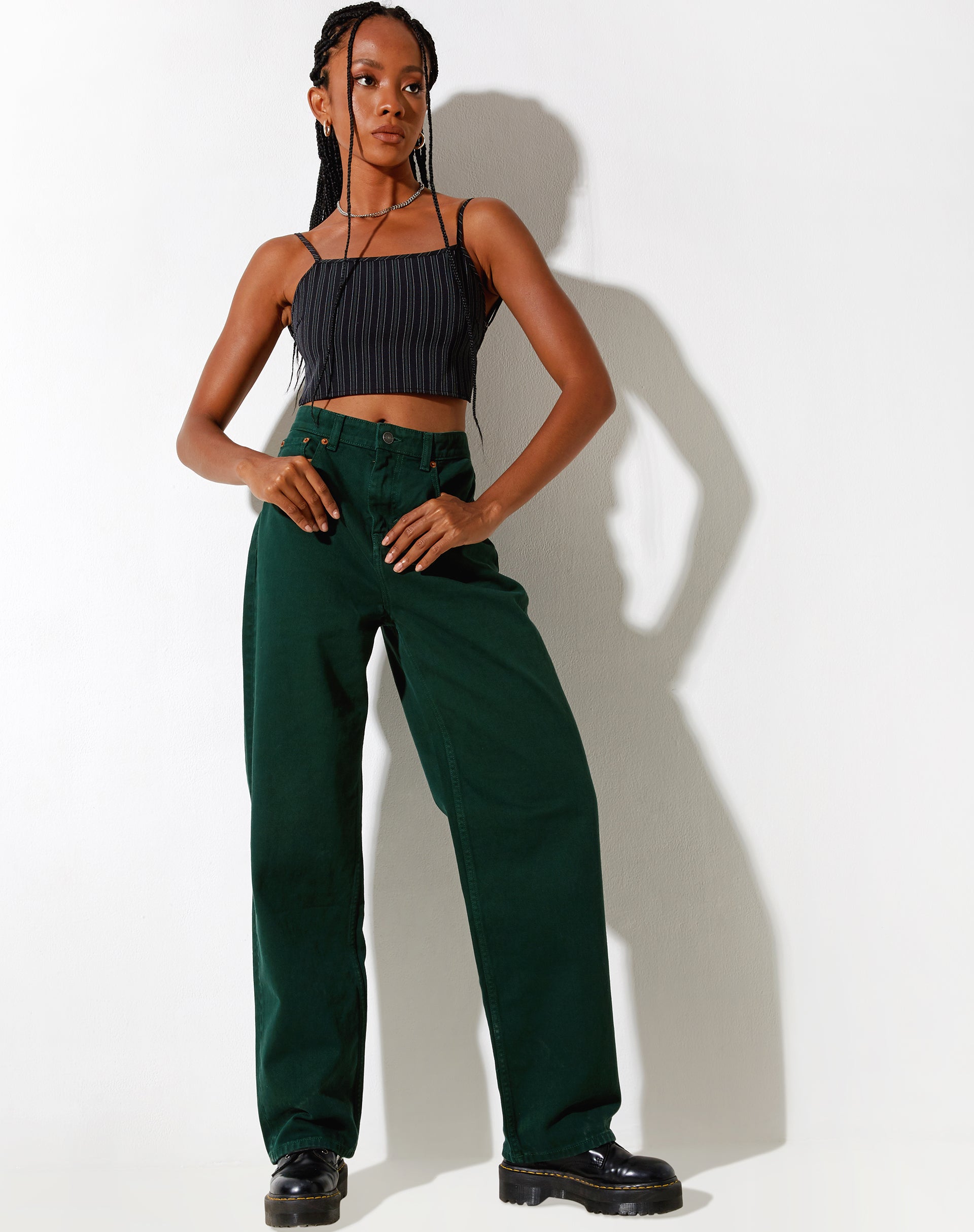 Forest green discount wide leg pants