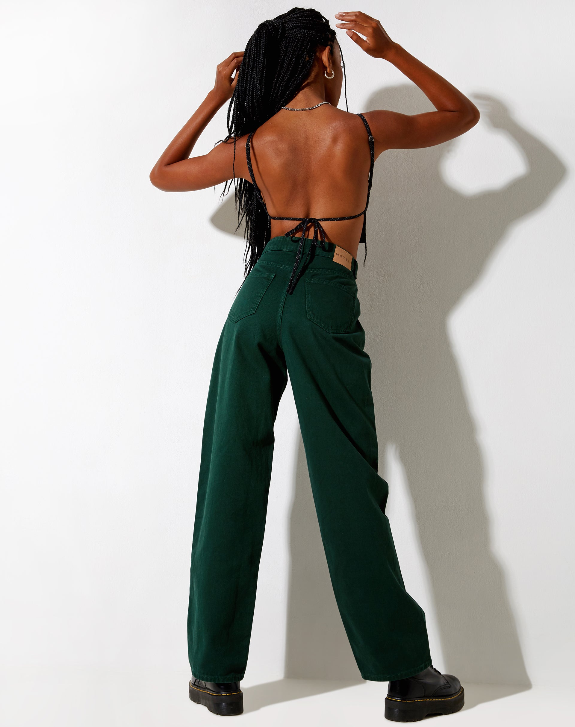 Image of Parallel Jeans in Forest Green